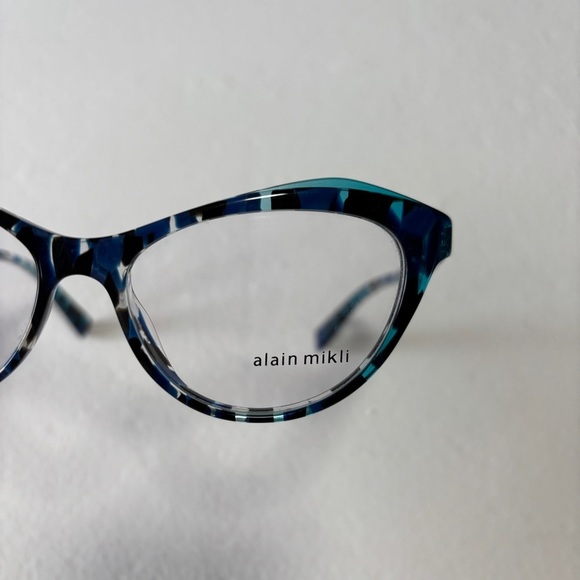 Alain Mikli Blue Cateye Tortoise Shell Glasses 15036 140 A03061 001 - Picture 3 of 9